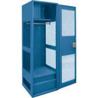 Gear Locker with Door, Steel, 24" W x 18" D x 72" H, Dark Blue Nia-Chem Ltd.