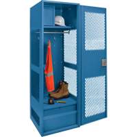 Gear Locker with Door, Steel, 24" W x 18" D x 72" H, Dark Blue Nia-Chem Ltd.