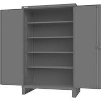 Armoire avec portes encastr&eacute;es en panneau perfor&eacute;, Acier, 4 Tablettes, 78" h x 48" la x 30" P, Gris Nia-Chem Ltd.