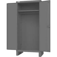 Armoire avec barre de suspension et portes encastr&eacute;es standards , Acier, 78" h x 36" la x 24" P, Gris Nia-Chem Ltd.