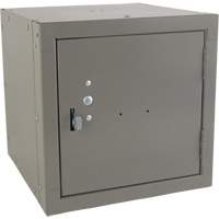 Stackable Cube Locker, 12" x 12" x 12", Steel, Grey, Knocked Down Nia-Chem Ltd.