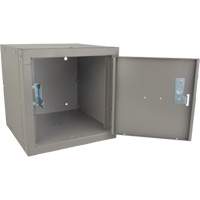 Stackable Cube Locker, 12" x 12" x 12", Steel, Grey, Knocked Down Nia-Chem Ltd.