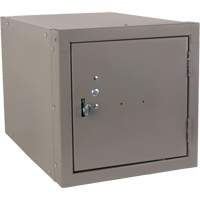 Stackable Cube Locker, 12" x 18" x 12", Steel, Grey, Knocked Down Nia-Chem Ltd.