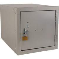 Stackable Cube Locker, 12" x 18" x 12", Steel, Grey, Knocked Down Nia-Chem Ltd.