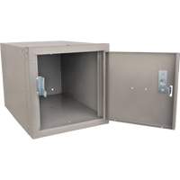 Stackable Cube Locker, 12" x 18" x 12", Steel, Grey, Knocked Down Nia-Chem Ltd.