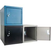 Stackable Cube Locker, 12" x 18" x 12", Steel, Grey, Knocked Down Nia-Chem Ltd.