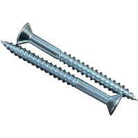 Flat SOC Wood Screws, #10 x 2" L, Zinc Plated Nia-Chem Ltd.
