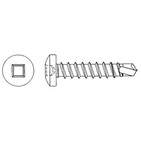 Self Drill Pan Head Screws, #10 x 3/4" L, Zinc Plated Nia-Chem Ltd.