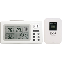 Indoor/Outdoor Thermometers With Clock, Contact, Digital, 32 to 122°F (0 to 50°C) Nia-Chem Ltd.