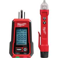 D&eacute;tecteur de tension avec DEL et testeur de prise DDFT, 50 V - 1000 V, Alerte Affichage & son Nia-Chem Ltd.