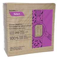 Serviettes de table &agrave; pli 1/8 Pro Select, 1 pli, 15,5" x 16" Nia-Chem Ltd.