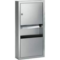 Combination Towel Dispenser with Waste Receptacle, Manual, 14" W x 4" D x 28" H Nia-Chem Ltd.