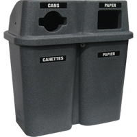 Recycling Containers Bullseye, Curbside, Plastic, 2 x 22 US gal. Nia-Chem Ltd.