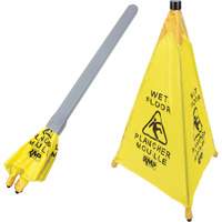 "Wet Floor" Pop-Up Safety Cone, Bilingual with Pictogram JI455 | Nia-Chem Ltd.