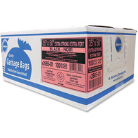 Industrial Garbage Bags, X-Strong, 50" W x 35" L, 1.17 mils, Black Nia-Chem Ltd.