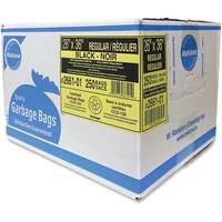 Industrial Garbage Bags, Regular, 36" W x 26" L, 0.65 mils, Black Nia-Chem Ltd.