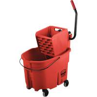 WaveBrake&reg; Mop Bucket & Wringer Combo Pack, Side Press, 8.75 US Gal.(35 Quart), Red Nia-Chem Ltd.