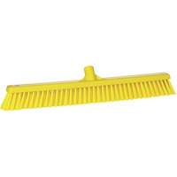Combo Bristle Push Broom, Coarse/Fine Bristles, 24", Polyester, Yellow Nia-Chem Ltd.