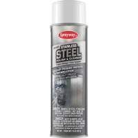 Produit de polissage et nettoyage pour l'acier inoxydable, 20 oz, Canette a&eacute;rosol Nia-Chem Ltd.