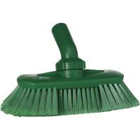 Brosse de lavage aliment&eacute;e en eau et &agrave; angle r&eacute;glable, Soies Doux, Longueur de 9-1/4", Vert Nia-Chem Ltd.