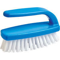 Brosse pour le nettoyage des ongles, 4" l, Soies Synth&eacute;tique, Bleu/Blanc Nia-Chem Ltd.