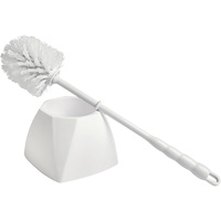 Brosse &agrave; cuvettes avec coupelle, 15-1/2" l, Soies Polypropyl&egrave;ne, Blanc Nia-Chem Ltd.