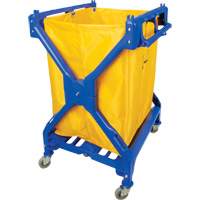 Laundry Cart, Plastic, 25-3/8" W x 25" D x 38-1/2" H, 33 lbs. Capacity JN503 | Nia-Chem Ltd.