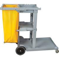 Janitor Cart, 44" x 20" x 38", Plastic, Grey JN515 | Nia-Chem Ltd.