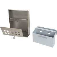 Smoking Receptacle, Wall-Mount, Stainless Steel, 1.6 Litres Capacity, 13-4/5" Height JN619 | Nia-Chem Ltd.