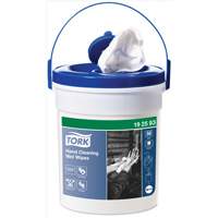 Hand Cleaning Wet Wipe Bucket, 58 Wipes, 10-3/5" x 10-3/5" JN624 | Nia-Chem Ltd.