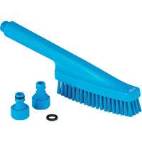 Brosse &agrave; main avec circulation d'eau, Soies Ferme, Longueur de 13", Bleu Nia-Chem Ltd.