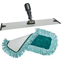 Dust Mop Pad & Frame, Hook and Loop Style, Polyester, 18" L x 5-3/4" W JP272 | Nia-Chem Ltd.