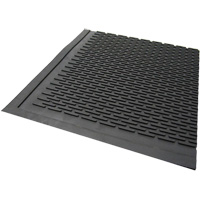 Tapis dext&eacute;rieur, Caoutchouc, Grattoir Type, Motif Plein, 3' x 5', Noir Nia-Chem Ltd.
