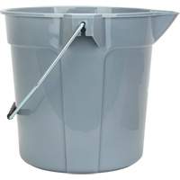Round Bucket with Pouring Spout, 2.64 US Gal. (10.57 qt.) Capacity, Grey JP785 | Nia-Chem Ltd.