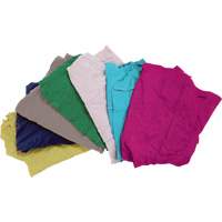 Recycled Material Wiping Rags, Cotton, Mix Colours, 10 lbs. JQ107 | Nia-Chem Ltd.