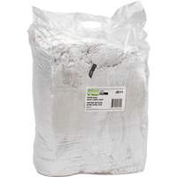 Recycled Material Wiping Rags, Cotton, White, 25 lbs. JQ111 | Nia-Chem Ltd.