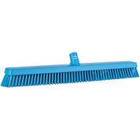 Heavy-Duty Push Broom, Fine/Stiff Bristles, 24", Blue JQ213 | Nia-Chem Ltd.