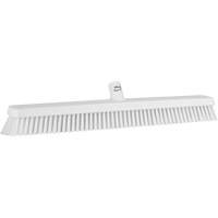 Heavy-Duty Push Broom, Fine/Stiff Bristles, 24", White JQ215 | Nia-Chem Ltd.