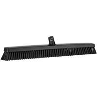 Heavy-Duty Push Broom, Fine/Stiff Bristles, 24", Black JQ221 | Nia-Chem Ltd.