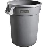 Contenant gris Titan pour d&eacute;chets, Plastique, 20 gal. US Nia-Chem Ltd.