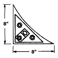 Wheel Chock, 8" x 8" x 8", Black Nia-Chem Ltd.
