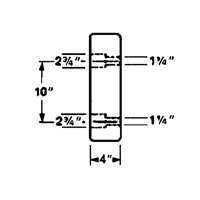 Molded Rubber Dock Guards, Rubber, 18" W x 4" D x 18" H Nia-Chem Ltd.