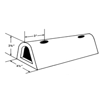 Extruded Rubber Dock Fenders, Rubber, 4-1/2" W x 12" L x 3-3/4" D Nia-Chem Ltd.
