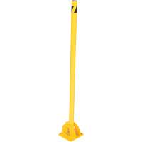 Fold-Down Bollards, Steel, 42" H x 1-3/4" W, Yellow Nia-Chem Ltd.