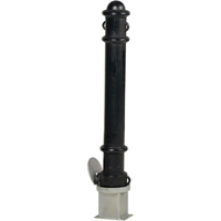 Removable Ornamental Bollards, Steel, 40" H x 4-1/2" W, Black Nia-Chem Ltd.