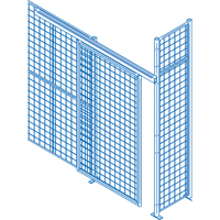 Wire Mesh Partition Components - Sliding Doors, 4' W x 8' H Nia-Chem Ltd.