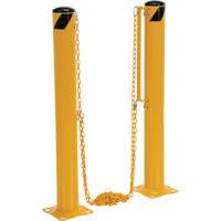 Dock Chain Barrier Bollard System, Steel, 42" H x 6-5/8" W, Yellow Nia-Chem Ltd.