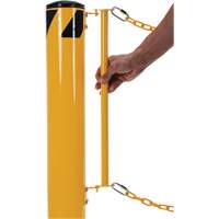 Dock Chain Barrier Bollard System, Steel, 42" H x 6-5/8" W, Yellow Nia-Chem Ltd.