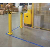 Safety Bollard, Steel, 36" H x 5-1/2" W, Yellow Nia-Chem Ltd.