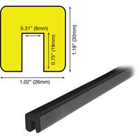 G Profile 5M Edge Protection Bumper Guard, 2' Long Nia-Chem Ltd.
